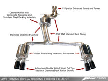 Load image into Gallery viewer, AWE Tuning Audi B8.5 S4 3.0T Touring Edition Exhaust System - Diamond Black Tips (102mm) - eliteracefab.com
