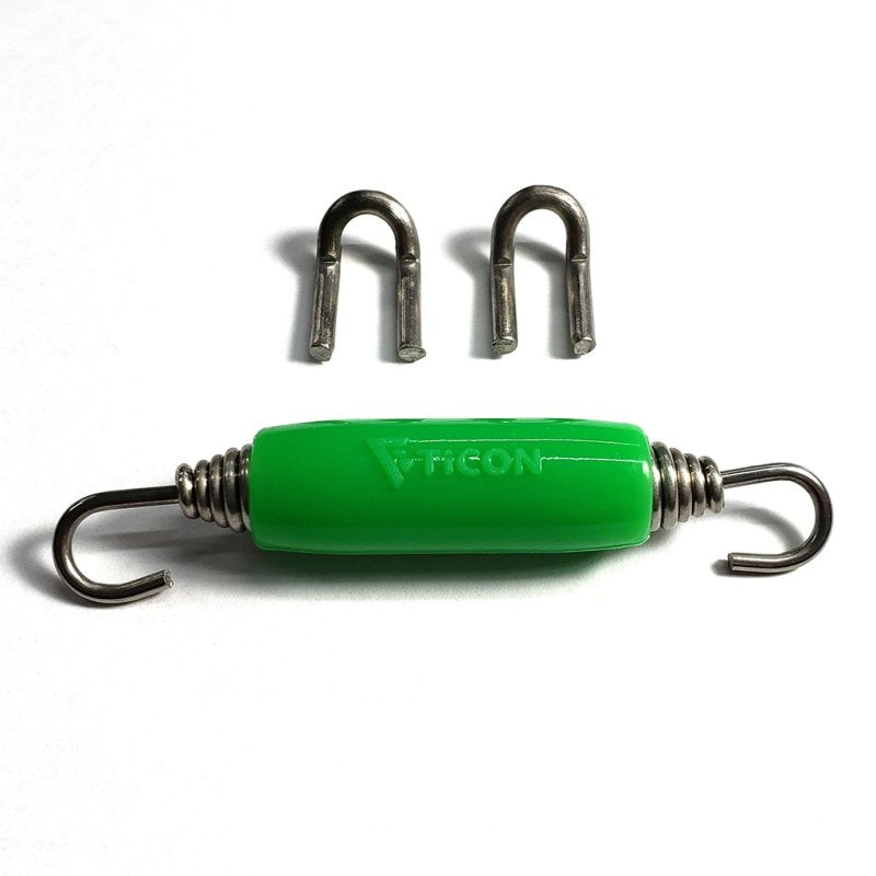 Ticon Industries Green Silicone Titanium Spring Tab and Spring Kit (2 Tabs/1 Spring) - Single Kit Ticon