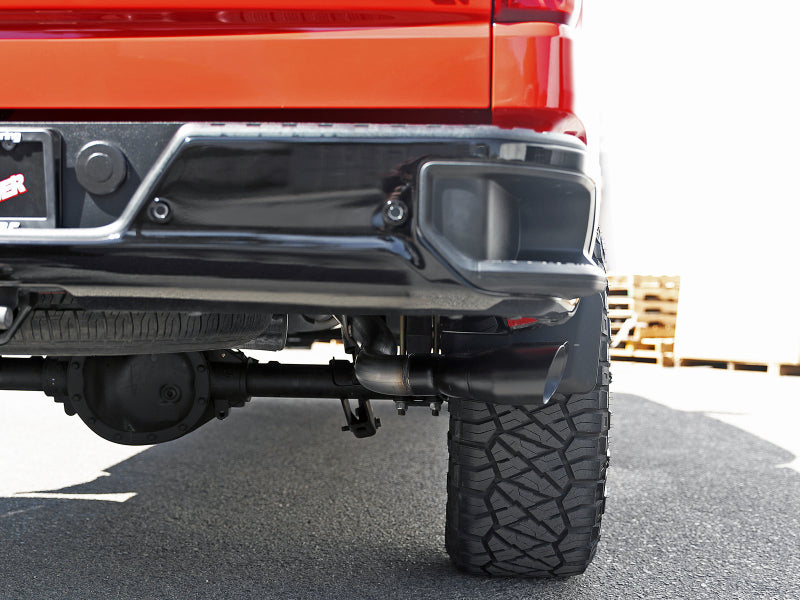 aFe Vulcan Series 3in 304SS Exhaust Cat-Back w/Blk Tip 2019 GM Silverado/Sierra 1500 L4-2.7L (t) aFe