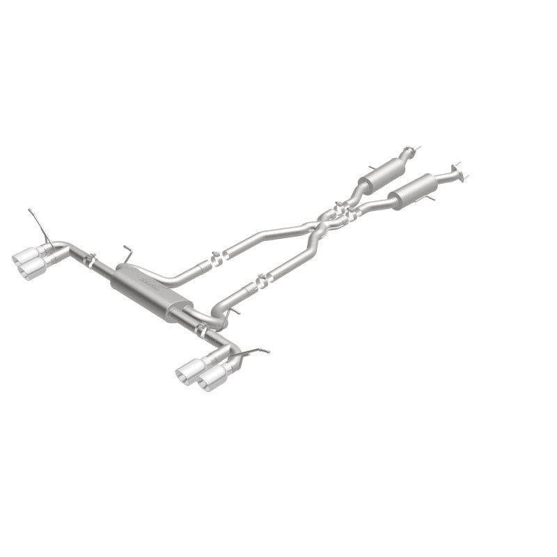 MagnaFlow Cat Back, SS, 2.5in, Quad Split Polish 4in tip 14-15 Jeep Grand Cherokee 3.6L/5.7L V6/V8 Magnaflow