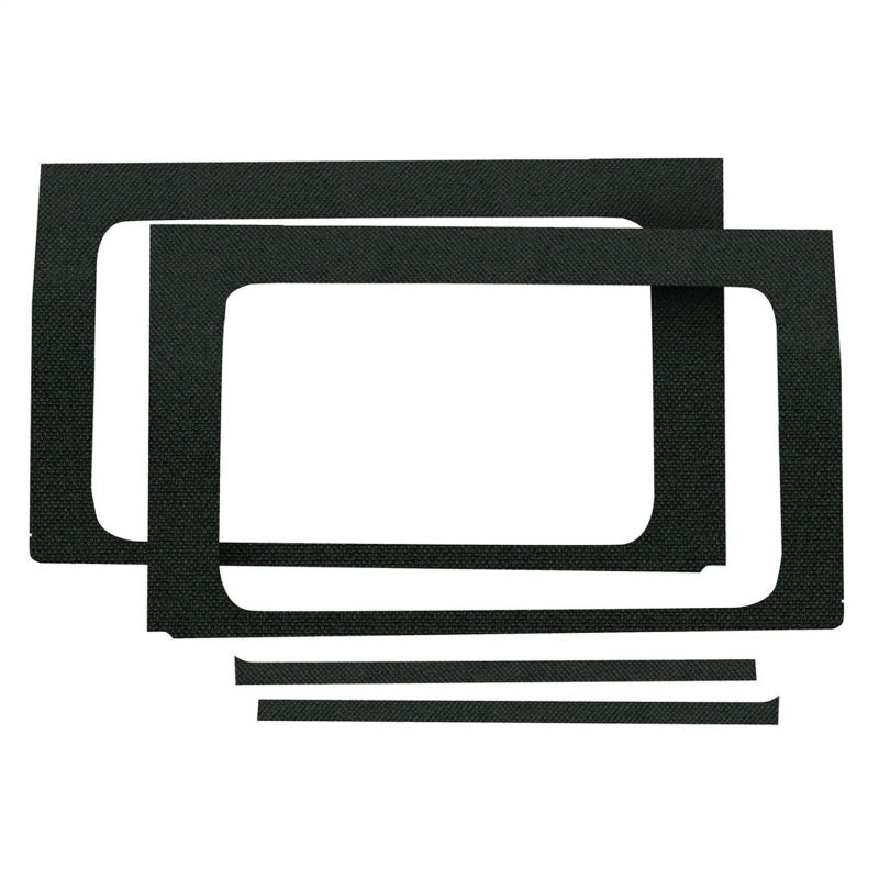 DEI 18-23 Jeep Wrangler JL 4-Door Boom Mat Rear Side Window Trim - 4 Piece - Black DEI