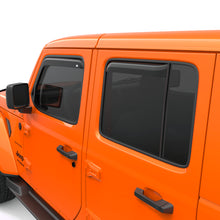 Load image into Gallery viewer, EGR 2018 jeep Wrangler JL SlimLine In-Channel WindowVisors Set of 4 - Dark Smoke