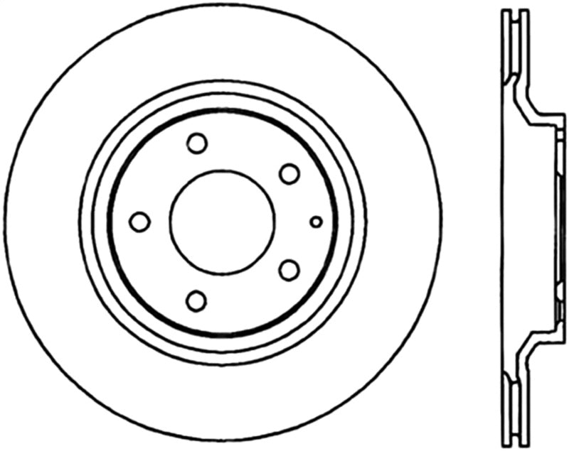 StopTech Power Slot 2003+ Mazda RX8 Slotted CRYO Right Rear Rotor - SPORT SUSPENSION ONLY Stoptech