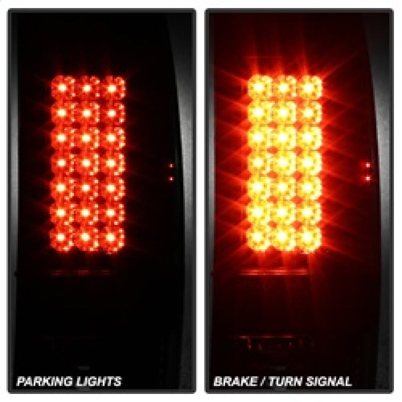 Spyder Ford Super Duty 08-15 LED Tail Lights Black ALT-YD-FS07-LED-BK - eliteracefab.com