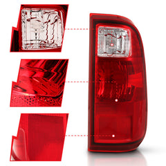 ANZO 2008-2016 Ford F-250 Taillight Red/Clear Lens (OE Replacement) - eliteracefab.com