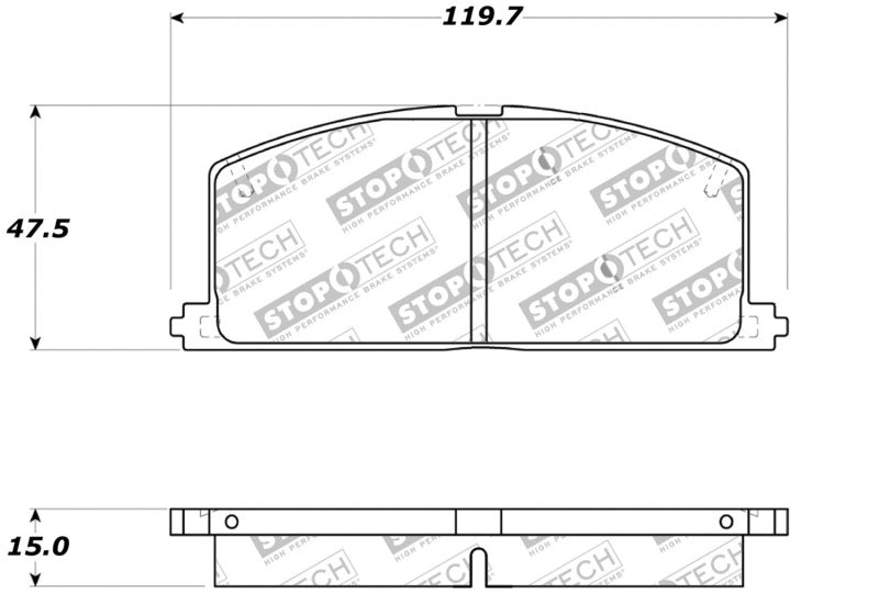 STOPTECH PERFORMANCE BRAKE PADS, 309.02420 - eliteracefab.com