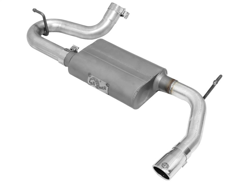 aFe Scorpion 2-1/2in Alum Steel Axle-Back Exhaust w/Polished Tip 07-18 Jeep Wrangler JK V6-3.6/3.8L - eliteracefab.com