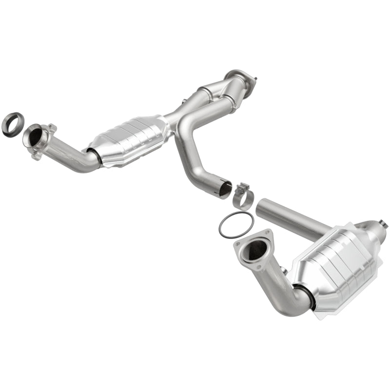 MagnaFlow Conv DF 02-06 Cadillac Escalade / 02-06 Chevy Avalanche 5.3L Dual Conv Y-Pipe Assembly 2WD - eliteracefab.com