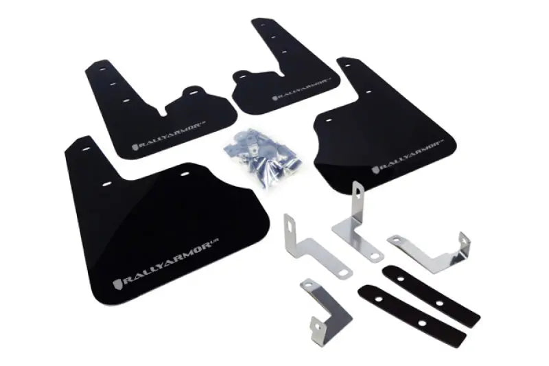Rally Armor UR Mudflaps Black Urethane Silver Logo 2012-2016 Impreza (non Aero-Kit) - eliteracefab.com