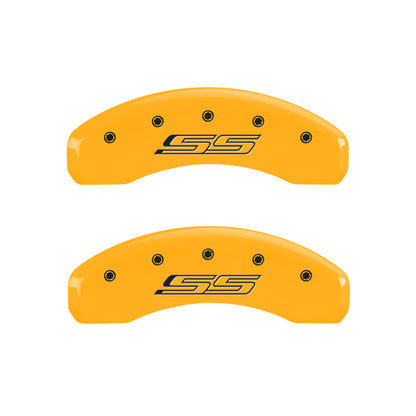 MGP Front set 2 Caliper Covers Engraved Front Bowtie Black finish silver ch MGP