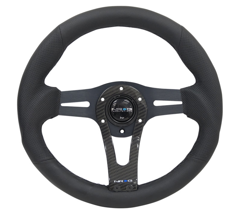 NRG Sport Reinforced Steering Wheel 320mm Carbon Center Spoke - eliteracefab.com