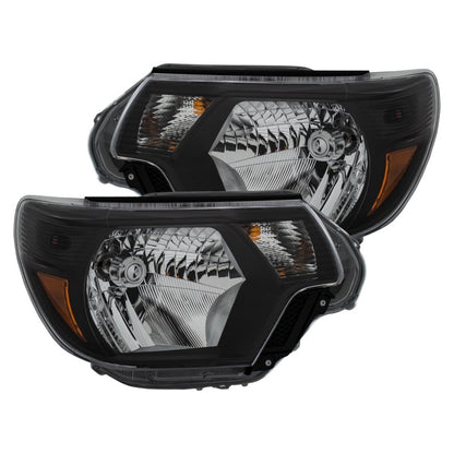 ANZO 2012-2015 Toyota Tacoma Crystal Headlights Black - eliteracefab.com