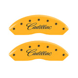 MGP 4 Caliper Covers Engraved F & R Cursive/Cadillac Yellow Finish Black Char 2006 Cadillac SRX