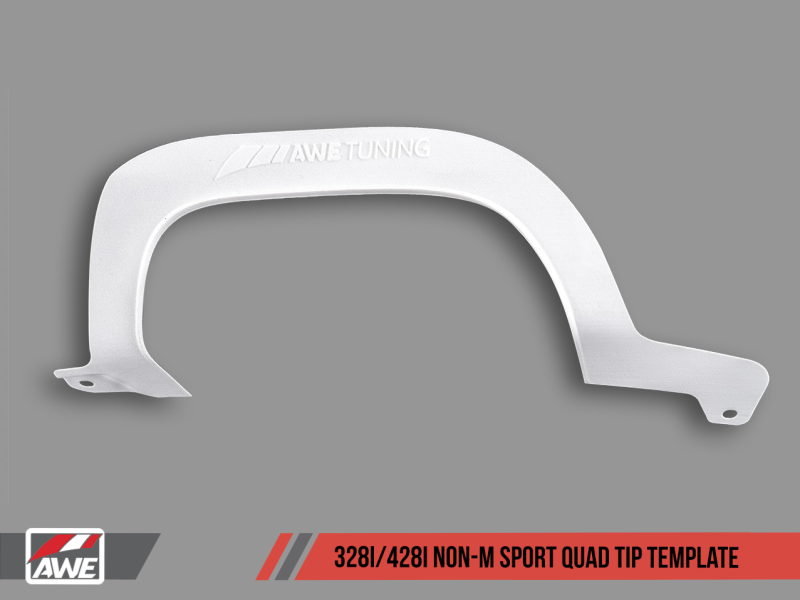 AWE Tuning BMW F3X 328i/428i Non-M Sport Quad Tip Marking Template - eliteracefab.com