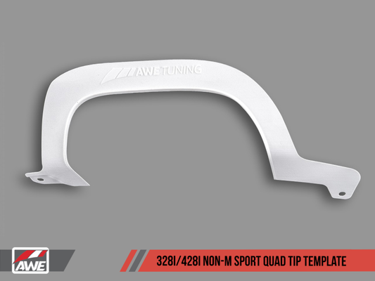 AWE Tuning BMW F3X 328i/428i Non-M Sport Quad Tip Marking Template - eliteracefab.com