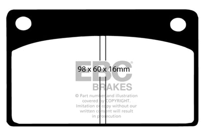 EBC 66-68 Volvo 140 1.8 Yellowstuff Front Brake Pads - eliteracefab.com