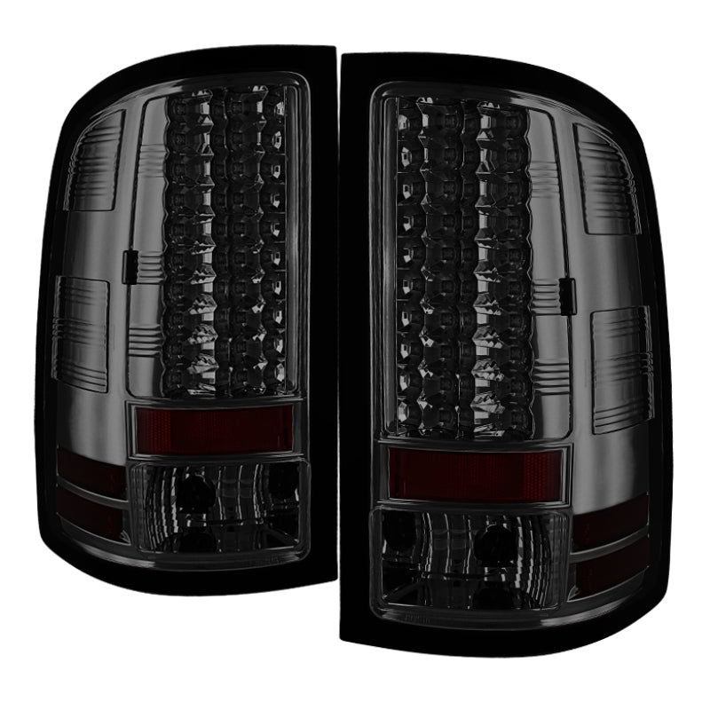 Spyder GMC Sierra 07-13 (Not fit 3500 Dually 4 Rear Wheels)LED Tail Lights Smoke ALT-YD-GS07-LED-SM - eliteracefab.com