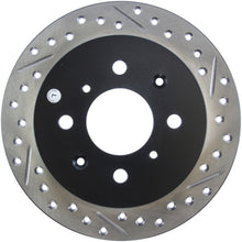 Load image into Gallery viewer, STOPTECH 90-96 ACURA INTEGRA / 97-01 INTEGRA (EXC. TYPE R) SLOTTED &amp; DRILLED LEFT REAR ROTOR, 127.40017L - eliteracefab.com