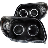 ANZO USA Toyota 4runner Projector Headlights W/ Halo Black; 2006-2009