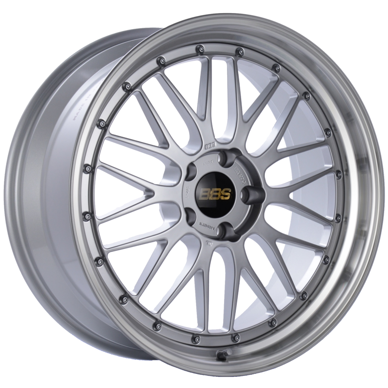 BBS LM 20x8.5 5x120 ET32 Diamond Silver Center Diamond Cut Lip Wheel -82mm PFS/Clip Required BBS