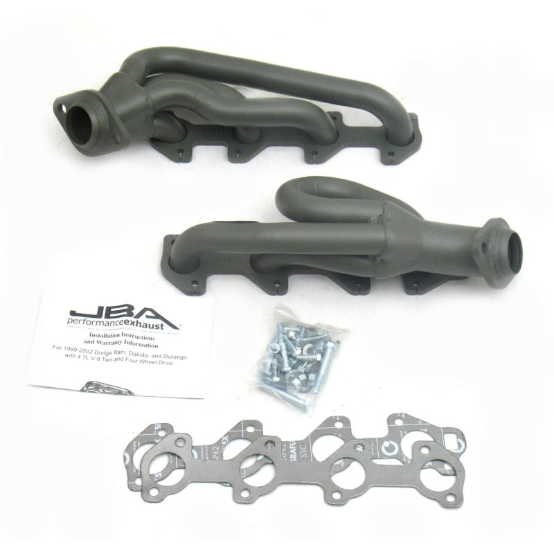 JBA 02-03 Dodge RAM 4.7L PowerTech 1-1/2in Primary Ti Ctd Cat4Ward Header JBA