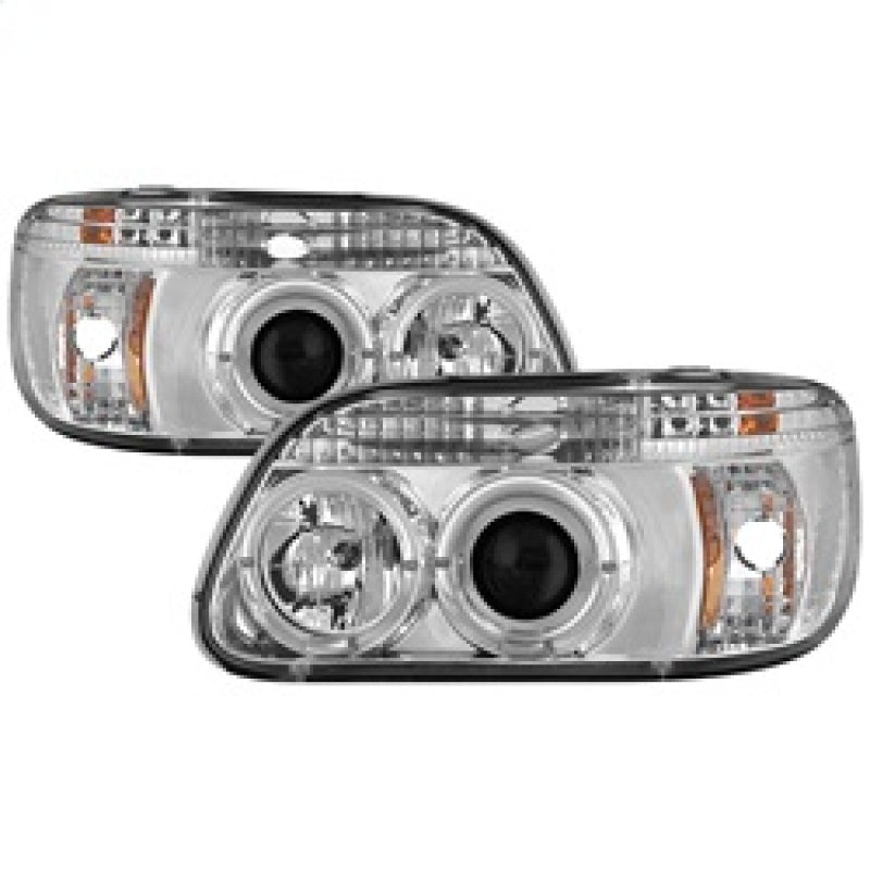 Spyder Ford Explorer 95-01 1PC Projector Headlights LED Halo Chrm PRO-YD-FEXP95-HL-1PC-C - eliteracefab.com