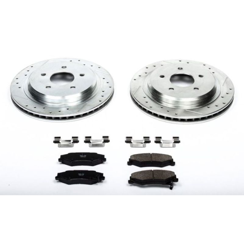 Power Stop 04-09 Cadillac XLR Rear Z23 Evolution Sport Brake Kit - eliteracefab.com