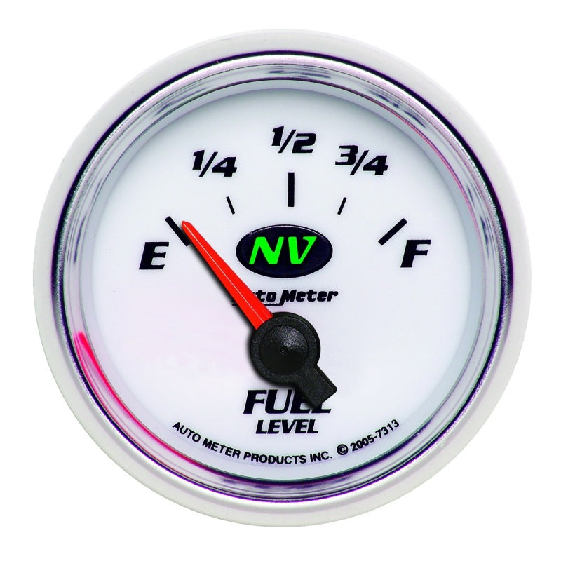 Autometer NV 2-1/16in 0 Ohms - Empty To 90 Ohms - Full Electric Fuel Level Gauge 7313