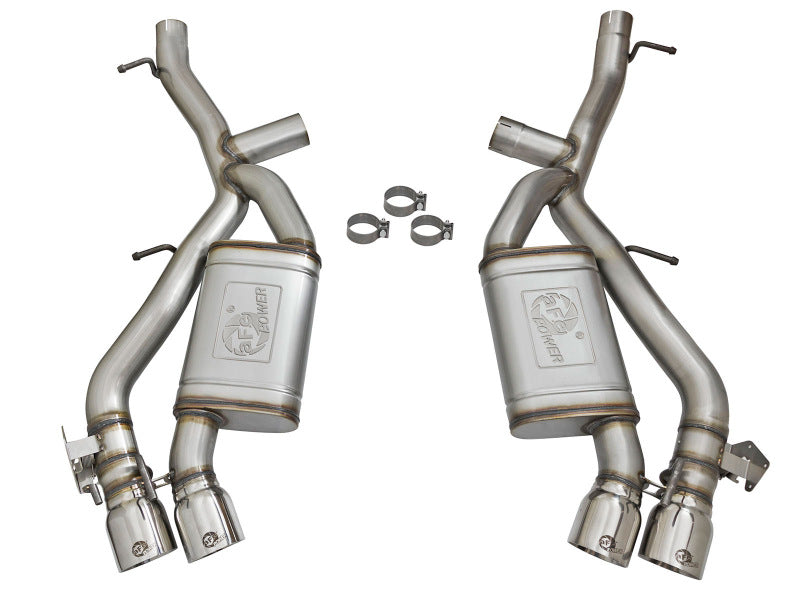 aFe MACHForce XP 3in 304 SS Axle-Back Dual Exhaust (NPP) w/ Polished Tips 16-17 Camro SS V8-6.2L - eliteracefab.com