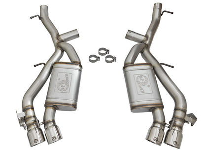aFe MACHForce XP 3in 304 SS Axle-Back Dual Exhaust (NPP) w/ Polished Tips 16-17 Camro SS V8-6.2L - eliteracefab.com