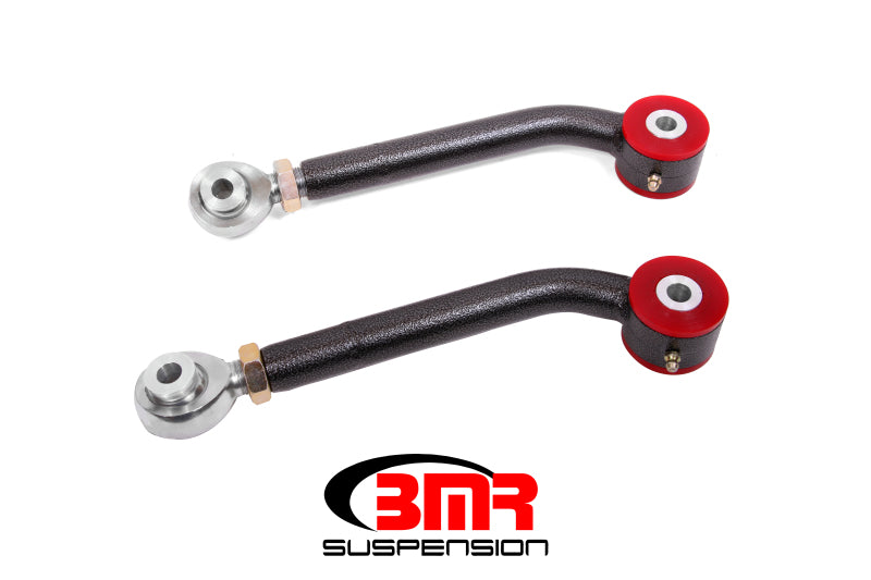 BMR 08-17 CHALLENGER UPPER TRAILING ARMS W/ SINGLE ADJ. POLY/ROD ENDS - BLACK HAMMERTONE - eliteracefab.com