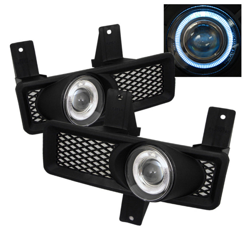 Spyder Ford F150 97-98/F250 LD 97-98 Halo Projector Fog Lights w/swch Clear FL-P-FF15097-HL - eliteracefab.com