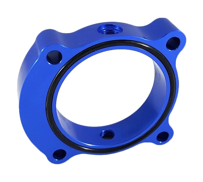 Torque Solution Throttle Body Spacer 2013+ Hyundai Genesis Coupe 2.0T - Blue - eliteracefab.com