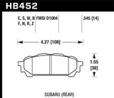 Hawk Performance HT-10 Rear Brake Pads - HB452S.545