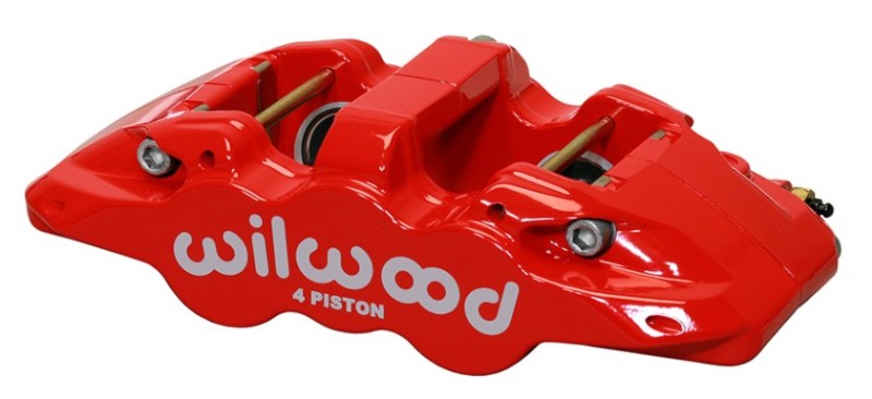 Wilwood Caliper-Aero4-R/H - Red 1.62/1.38in Pistons 1.25in Disc Wilwood