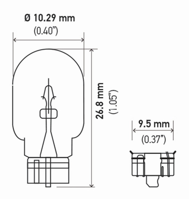 Hella Bulb 2825 12V 5W 4Cp W21X95D T325 Sb