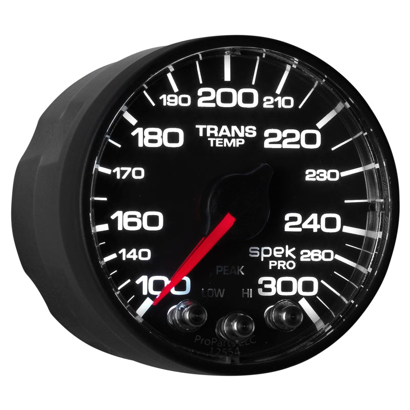 Autometer Spek-Pro 52.4mm 100-300 Deg F Digital Stepper Motor Trans Temp Gauge P342328