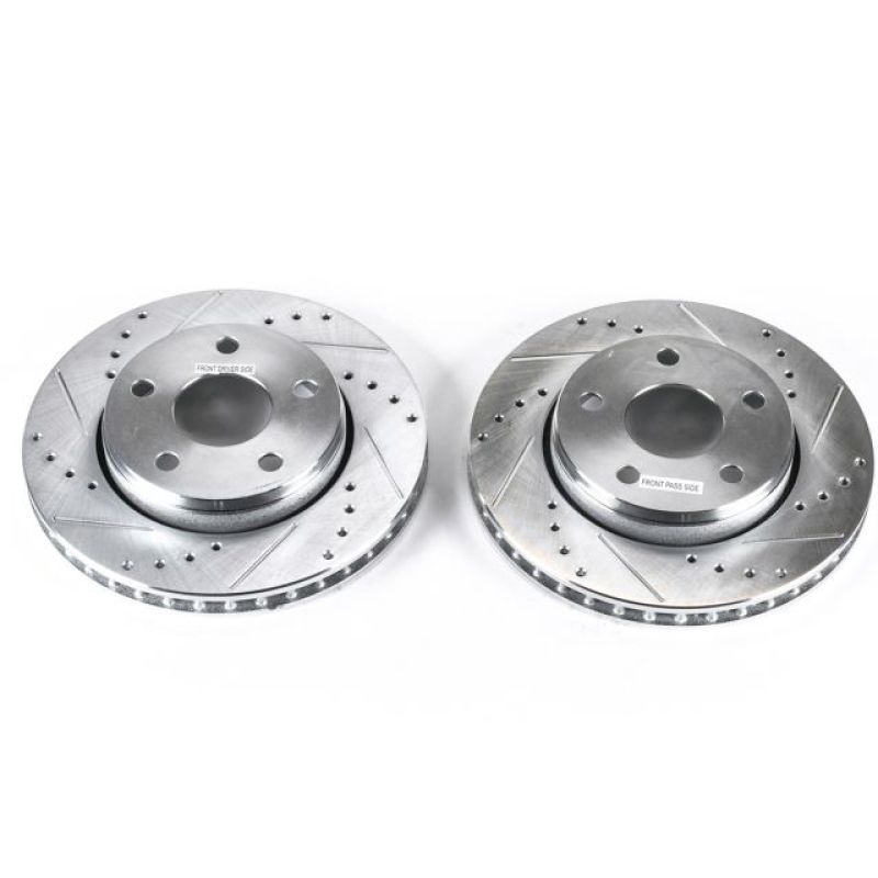 Power Stop 07-17 Jeep Wrangler Front Evolution Drilled & Slotted Rotors - Pair - eliteracefab.com