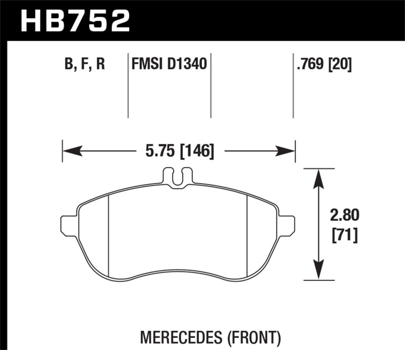 Hawk Performance HPS Front Brake Pads - HB752F.769