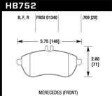 Hawk Performance HP+ Front Brake Pads - HB752N.769