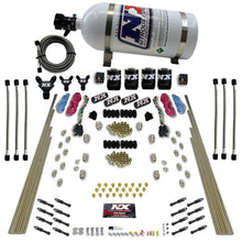 Load image into Gallery viewer, Nitrous Express 8 Cyl Dry Direct Port Dual Stage 4 Solenoids Nitrous Kit (200-600HP) w/10lb Bottle