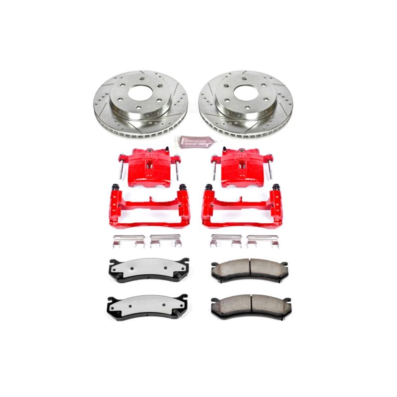 Power Stop 02-06 Cadillac Escalade Front Z36 Truck & Tow Brake Kit w/Calipers - eliteracefab.com