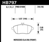 Hawk Performance HPS Front Brake Pads - HB797F.725