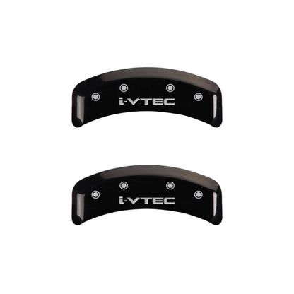 MGP 4 Caliper Covers Engraved Front & Rear i-Vtec Black finish silver ch MGP