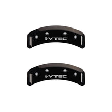 Load image into Gallery viewer, MGP 4 Caliper Covers Engraved Front &amp; Rear i-Vtec Black finish silver ch MGP