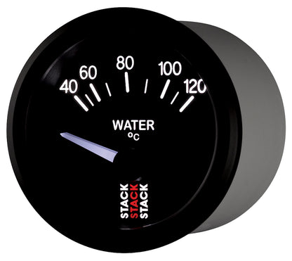 Autometer 52mm Stack Instruments 40-120 Degree C Electric Water Temperature Gauge - Black ST3207