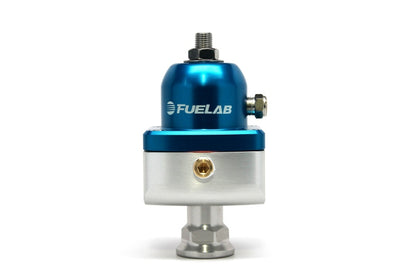 Fuelab 555 Carb Adjustable FPR Blocking 10-25 PSI (1) -8AN In (2) -8AN Out - Blue