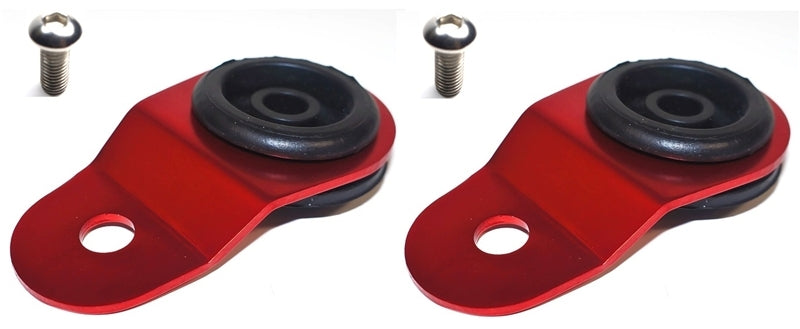 Torque Solution Radiator Mount Combo with Inserts (RED) : Mitsubishi Evolution 7/8/9 - eliteracefab.com