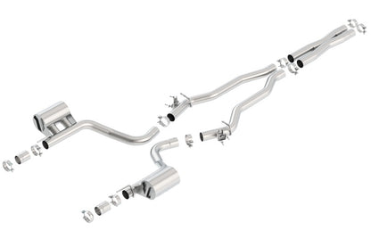 Borla 15-16 Dodge Challenger Hellcat 6.2L V8 ATAK w/ Valve Simulator CB Exhaust Factory Valance - eliteracefab.com