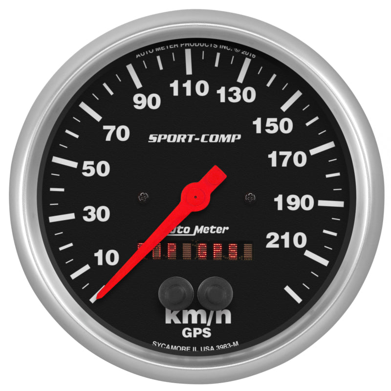 Autometer Sport-Comp GPS Speedometer 5in 225kmh 3983-M